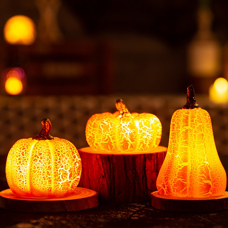 New Halloween Pumpkin Lantern Simulation Pumpkin LED Candle Lamp