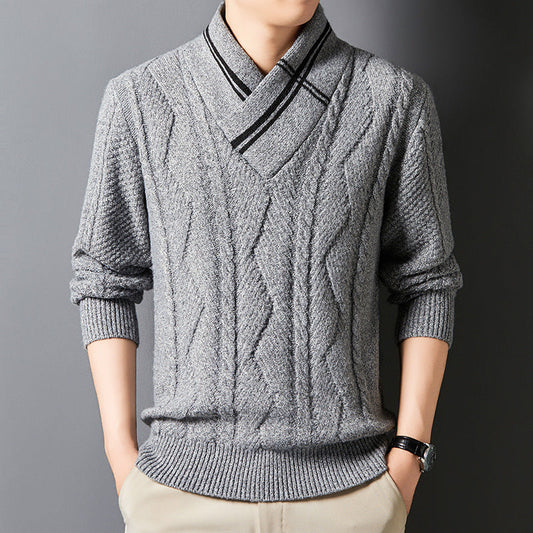 Woolen Sweater Winter Thickened V-neck Warm